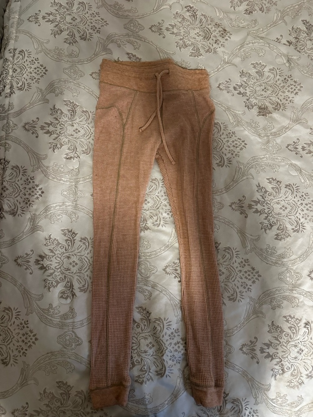 Urban Outfitters Peach Waffle Knit Lounge Pants